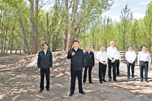 习近平在内蒙古巴彦淖尔考察并主持召开加强荒漠化综合防治和推进“三北”等重点生态工程建设座谈会时强调