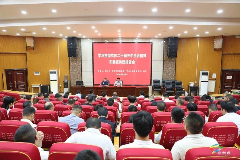 市委宣讲团来松宣讲党的二十届三中全会精神