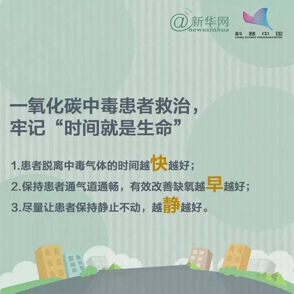 安全提示 | 读懂九张图，远离一氧化碳中毒