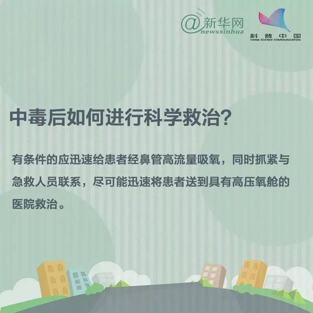 安全提示 | 读懂九张图，远离一氧化碳中毒