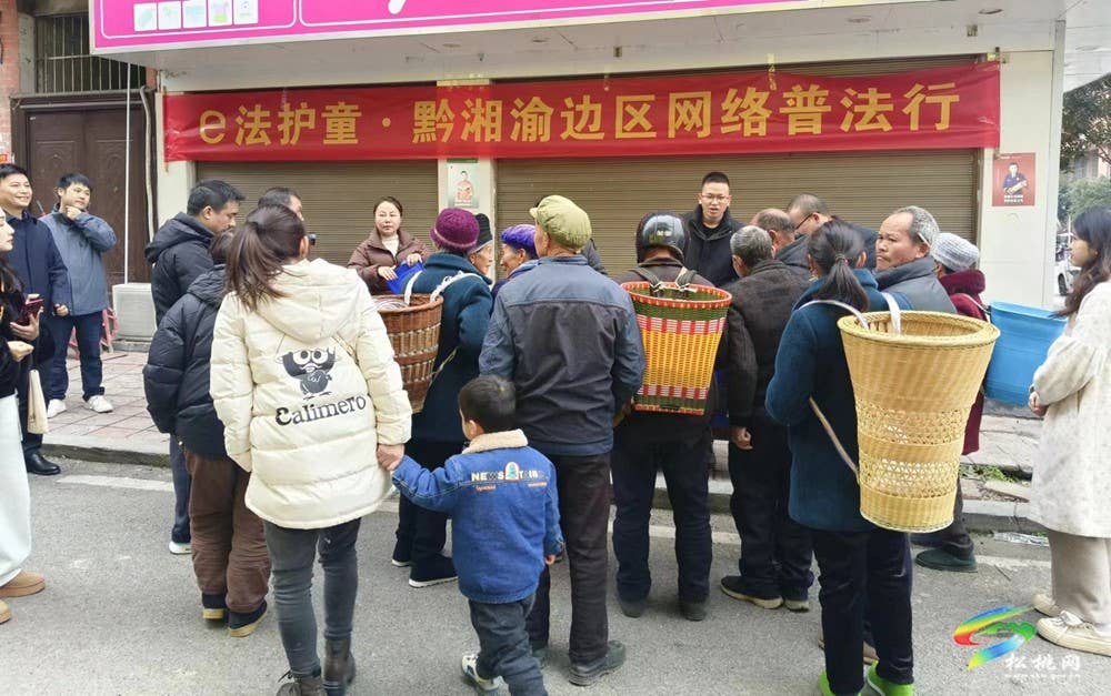 黔湘渝边区四镇联合开展“e法护童· 网络普法”活动