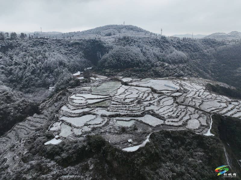 松桃：冬日雪景美如画